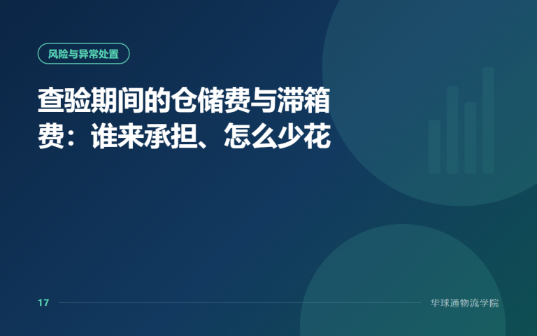 查验期间的仓储费与滞箱费：谁来承担、怎么少花