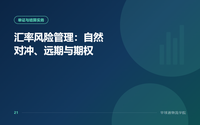 Exchange Rate Risk Management: Natural Hedging, Forwards and Options