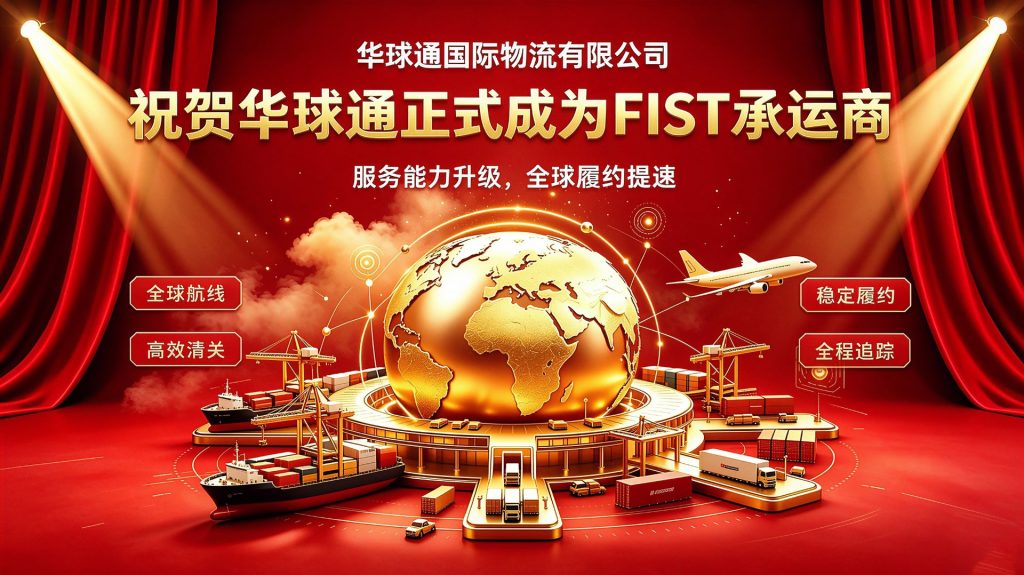 Huaqiutong正式成为Amazon FIST 承运商（FIST Certified宣传图）