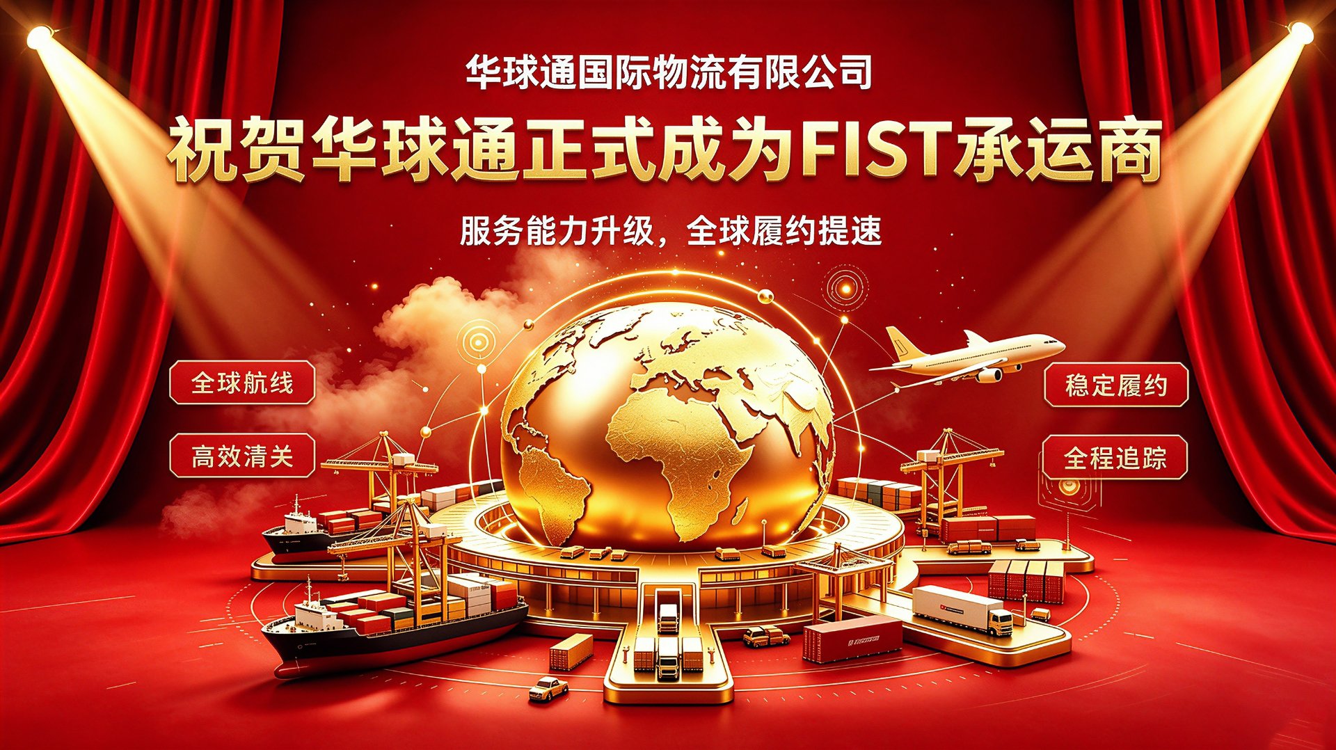 华球通正式成为亚马逊 FIST 承运商（FIST 认证宣传图）
