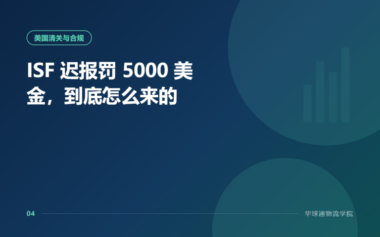 ISF 迟报罚 5000 美金，到底怎么来的