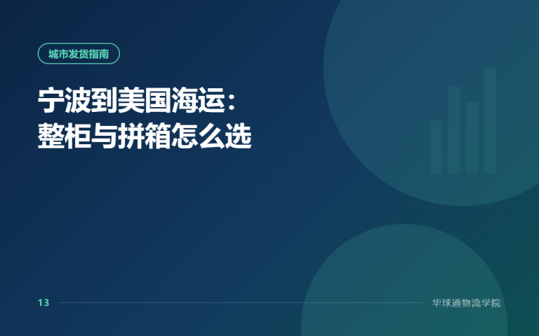 宁波到美国海运：整柜与拼箱怎么选