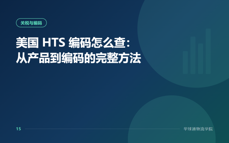 美国 HTS 编码怎么查：从产品到编码的完整方法